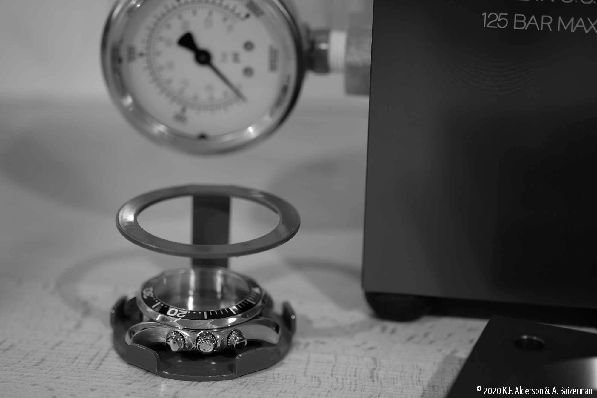 Watch and water testing machine